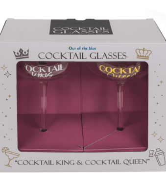 Комплект Две Коктейлни чаши Cocktail King и Cocktail Queen